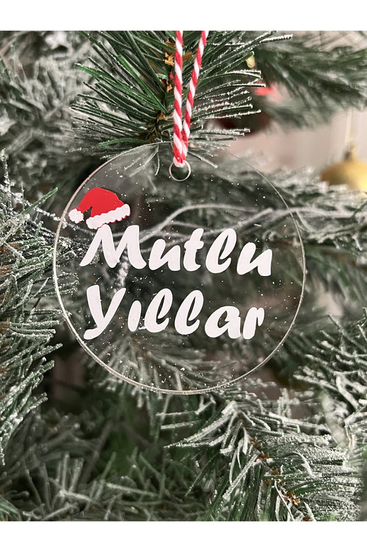 Kişiselleştirilebilir Yılbaşı özel ağaç süsü ( 4 ADET )