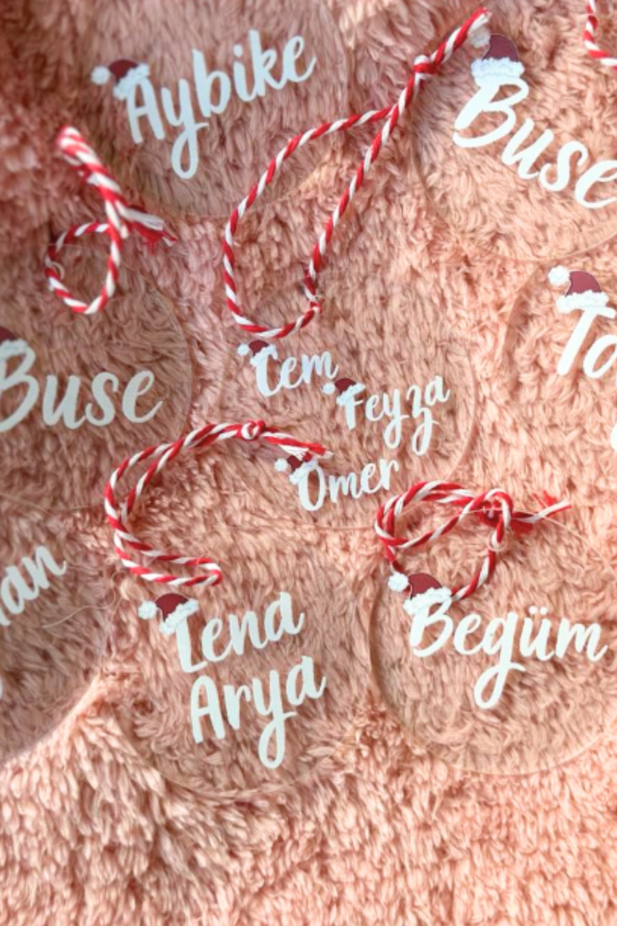 Kişiselleştirilebilir Yılbaşı özel ağaç süsü ( 4 ADET )